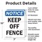 Signmission Keep Off Fence, 7 in W x Rectangle, Aluminum OS-2PACK-NS-A-710-V-13821 - alternate 4